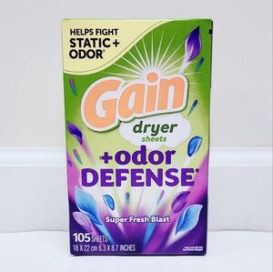🔮3/$15 Gain Fabric Softener Dryer Sheets + Odor Defense Super Fresh Blast